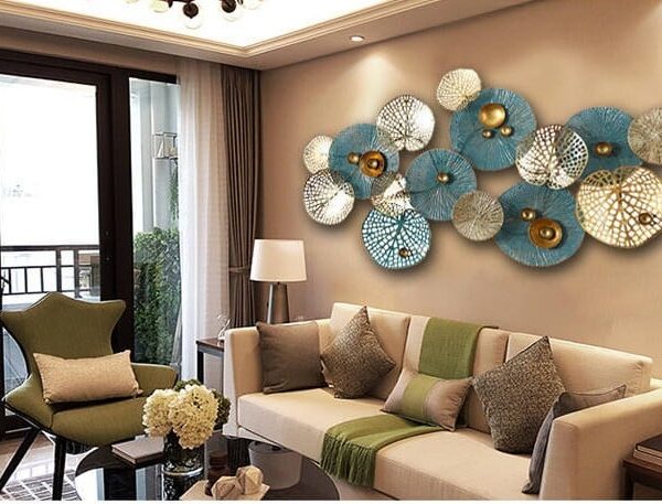 green and gold metal wall decor India