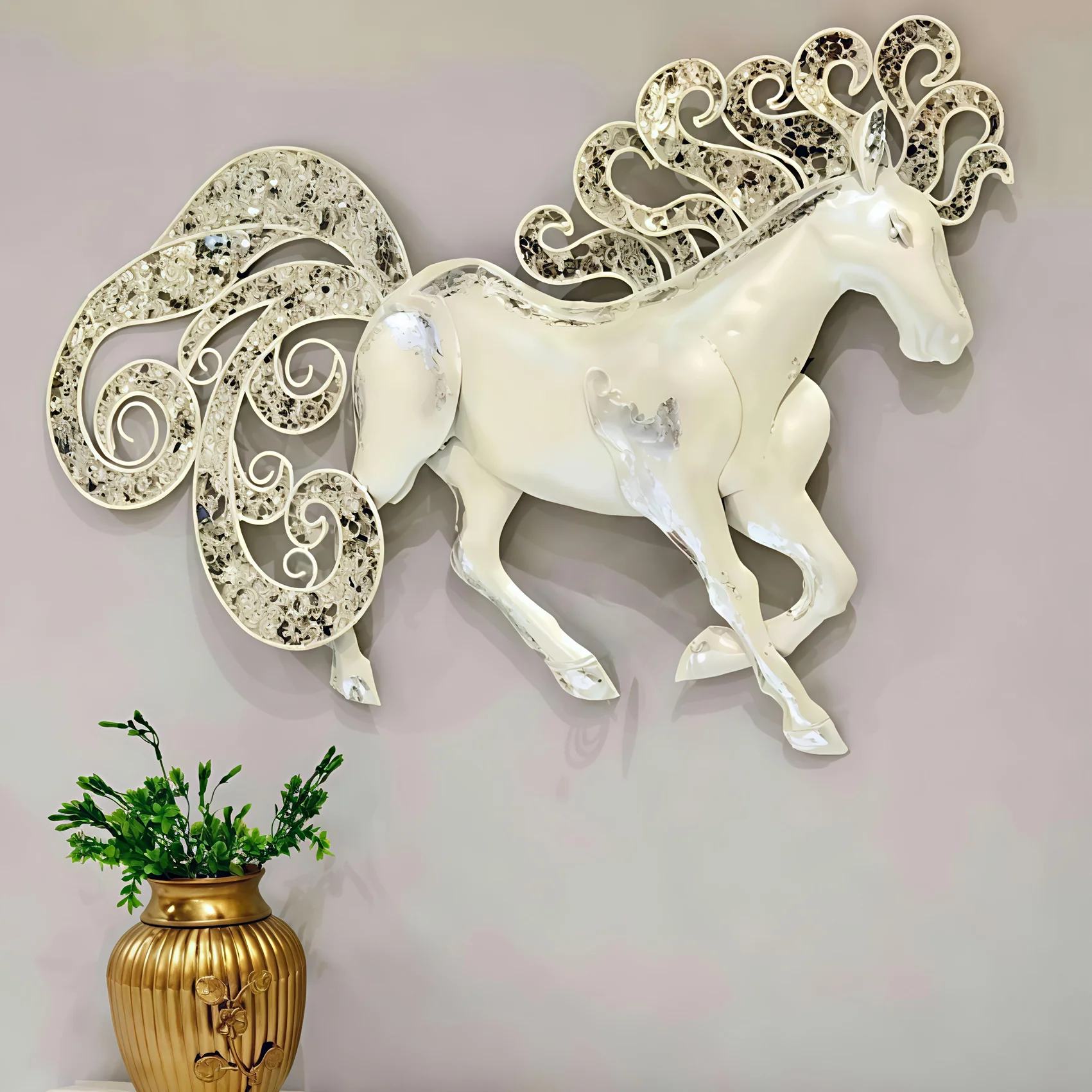 white metal Unicorn