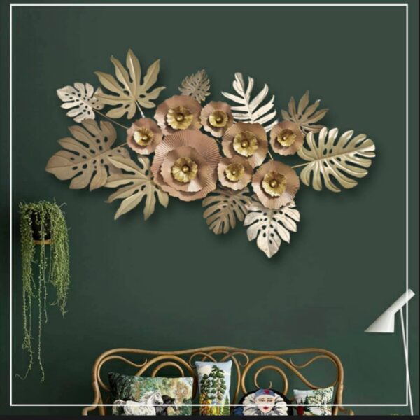 Brown Flower metal decor