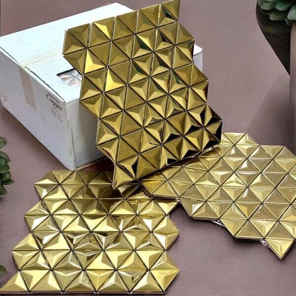 Self adhesive diamond tiles