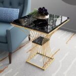 Side Table with Black granite